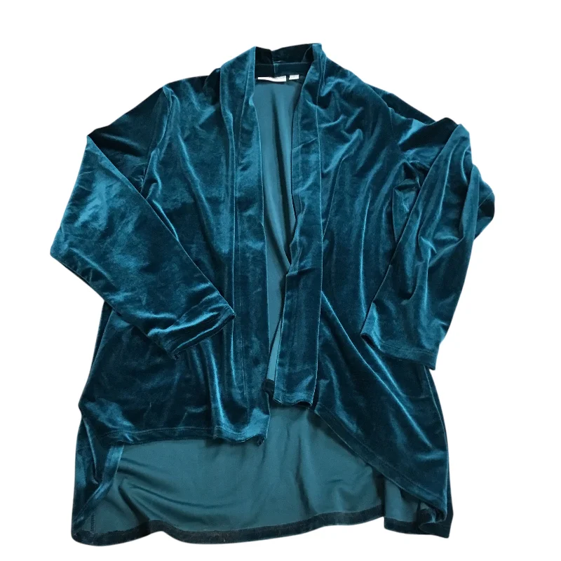 Best Bargains Cardigan By Susan Graver In Teal, Size: L