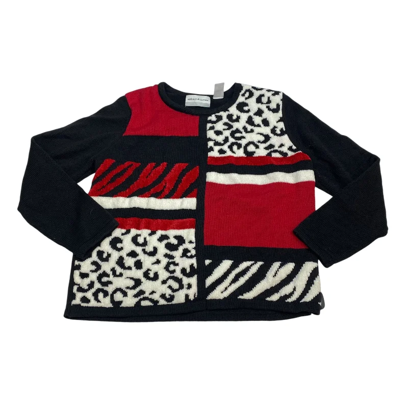 Sweater By Alfred Dunner In Black & Red, Size: Xlp