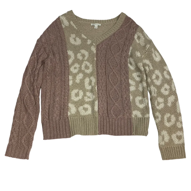 Seasonal Sale Sweater By Cato In Tan, Size: L