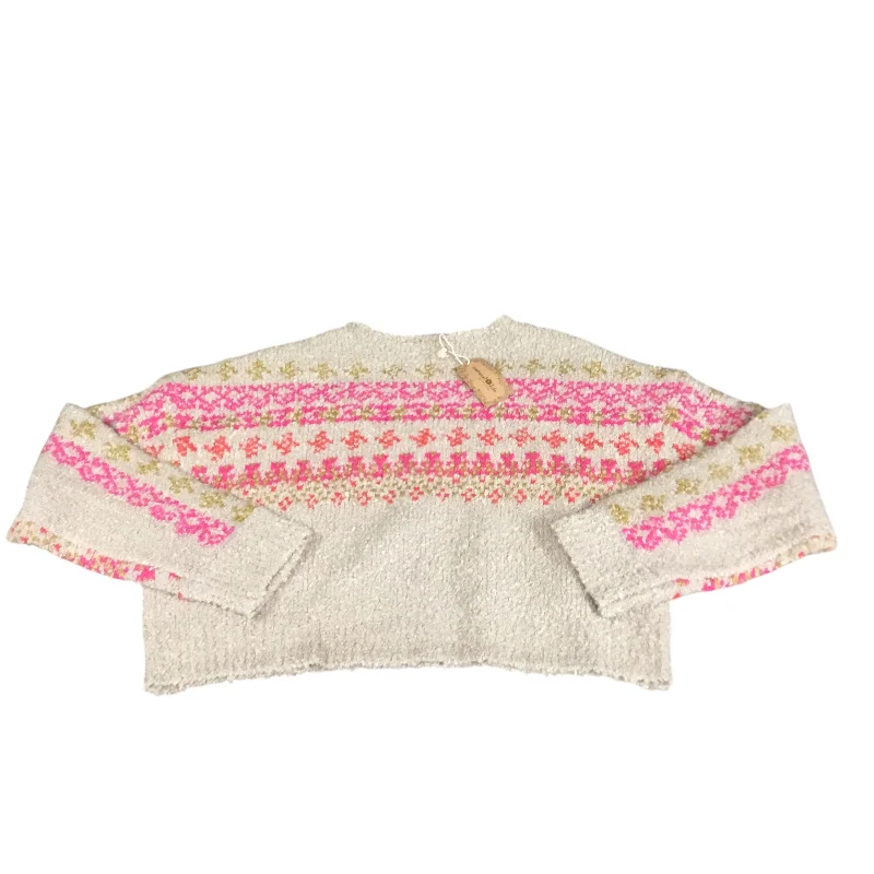 Limited Time Sweater By Natural Life In Pink & Tan, Size: L