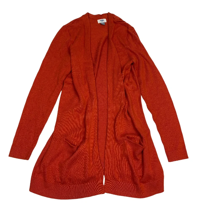 New Arrival Sweater Cardigan By Old Navy In Orange, Size: M