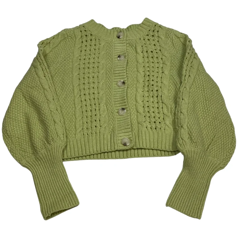 Price Break Sweater Cardigan By Wild Fable In Green, Size: M