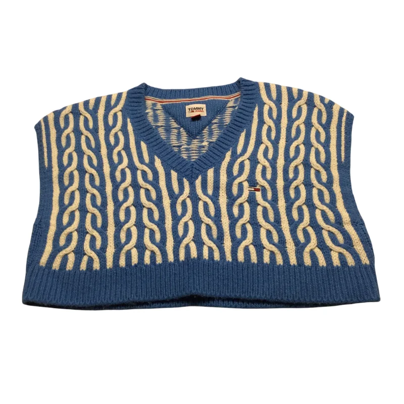 Buy Now Sweater Short Sleeve By Tommy Hilfiger In Blue & White, Size: Xl
