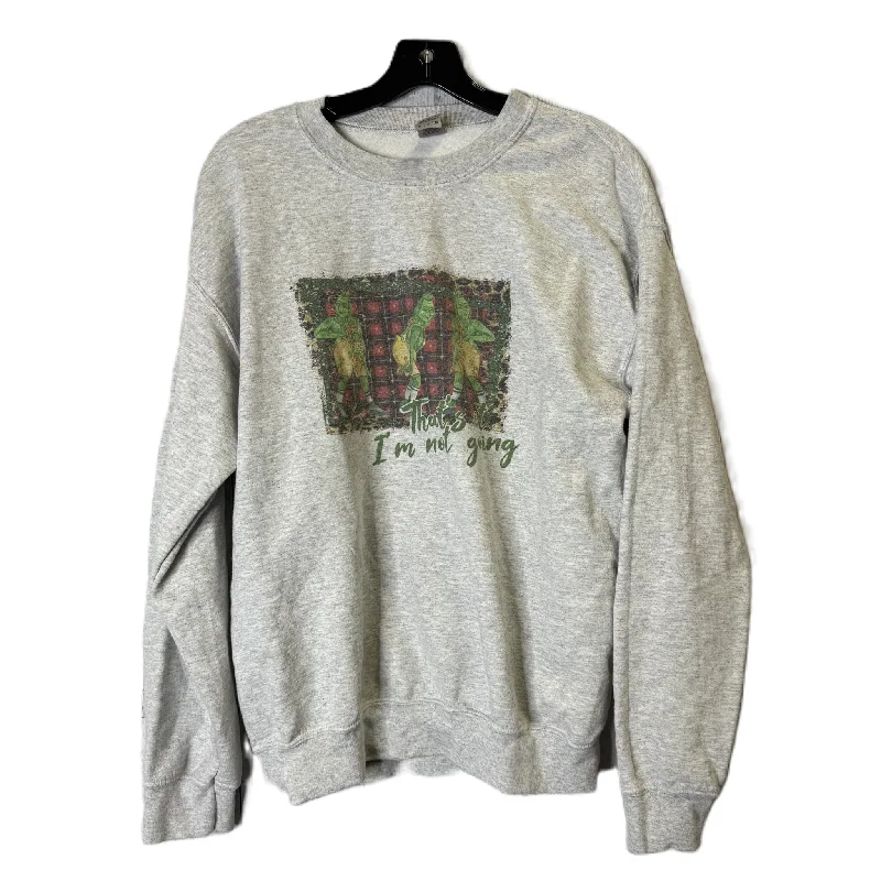 Instant Discount Sweatshirt Crewneck By Gildan In Grey, Size: M