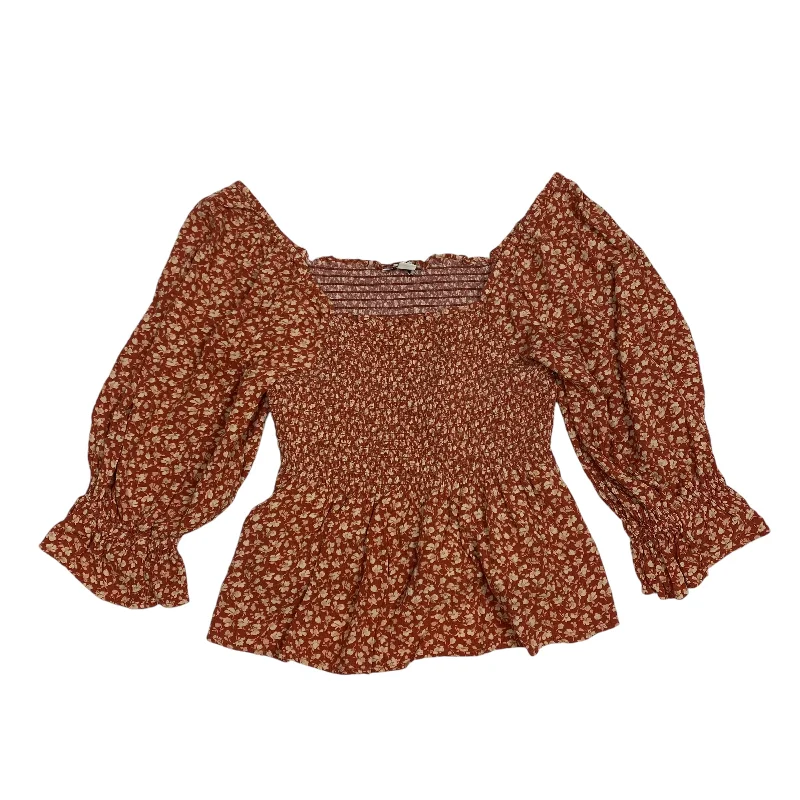 Savings Event Top 3/4 Sleeve By American Eagle In Red, Size: S