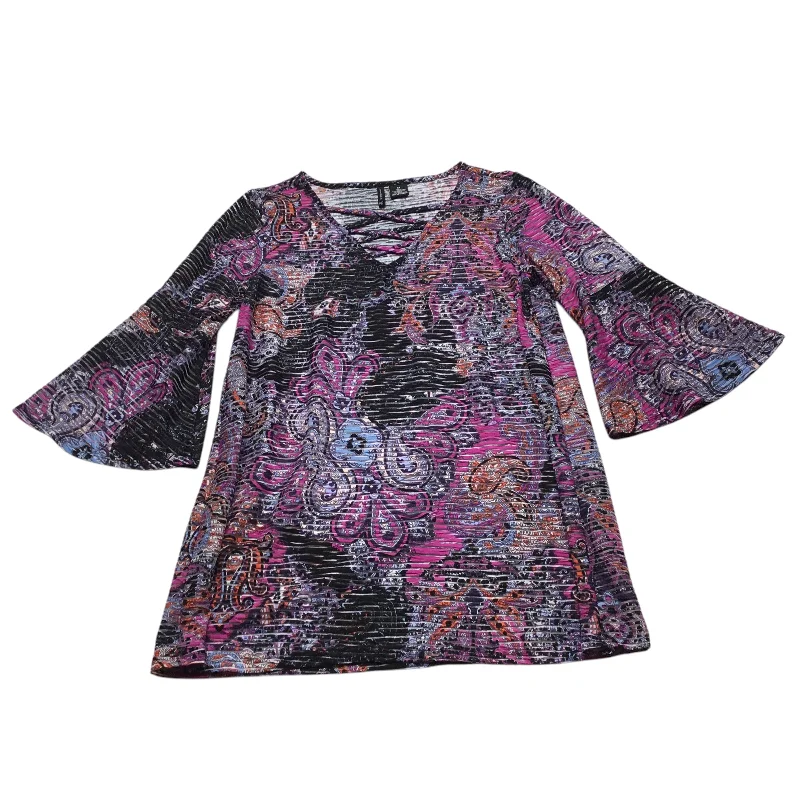 Huge Discounts Top 3/4 Sleeve By New Directions In Multi-colored, Size: M