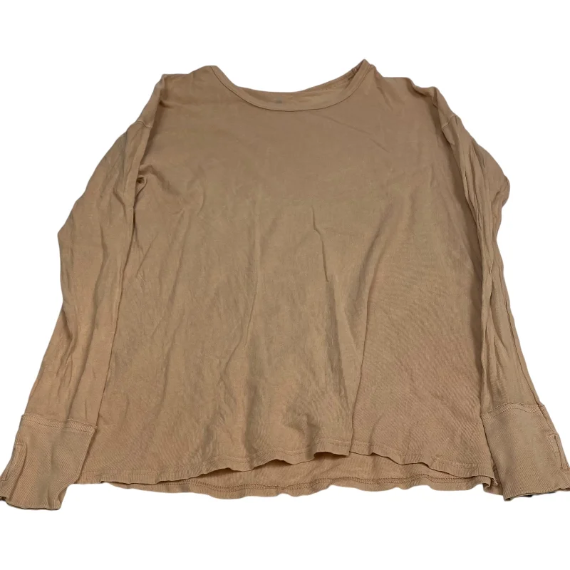 Price Break Top Long Sleeve Basic By Aerie In Tan, Size: S