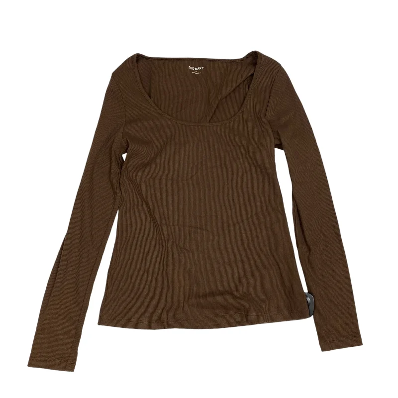 Limited Quantity Top Long Sleeve Basic By Old Navy In Brown, Size: S