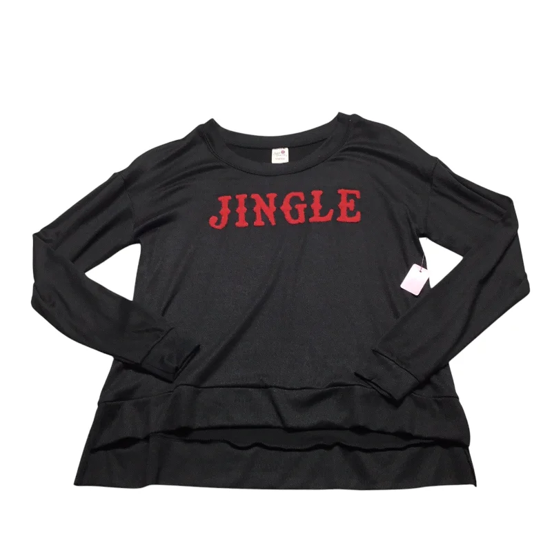 Inventory Reduction Top Long Sleeve Basic By Secret Treasures In Black & Red, Size: S
