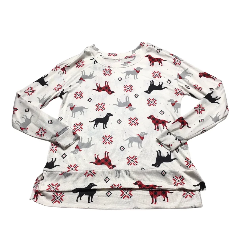 Deal Frenzy Top Long Sleeve Basic By Secret Treasures In Red & White, Size: S