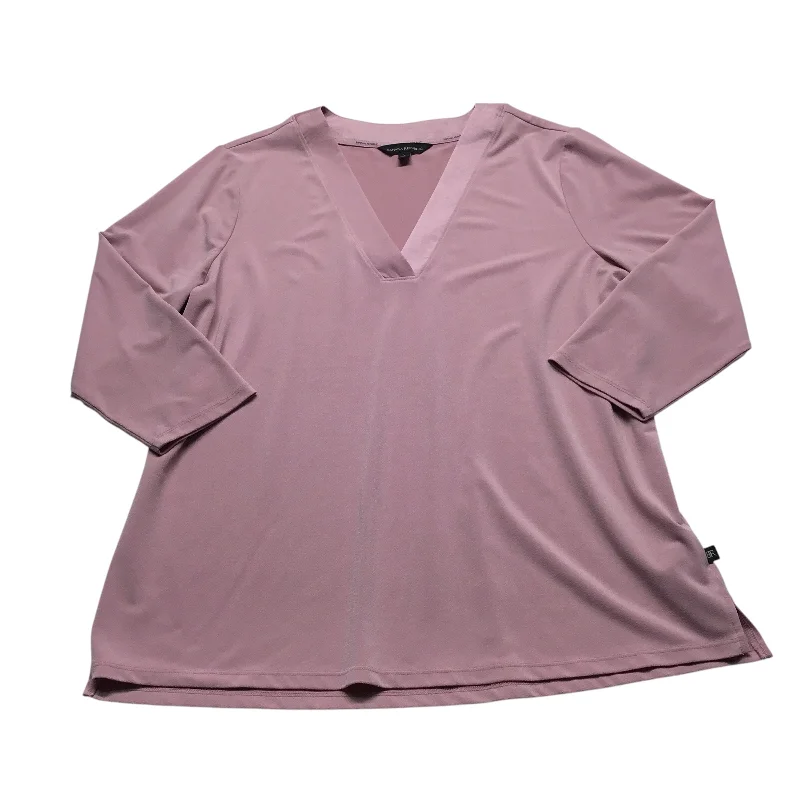 Exclusive Savings Top Long Sleeve By Banana Republic In Pink, Size: L
