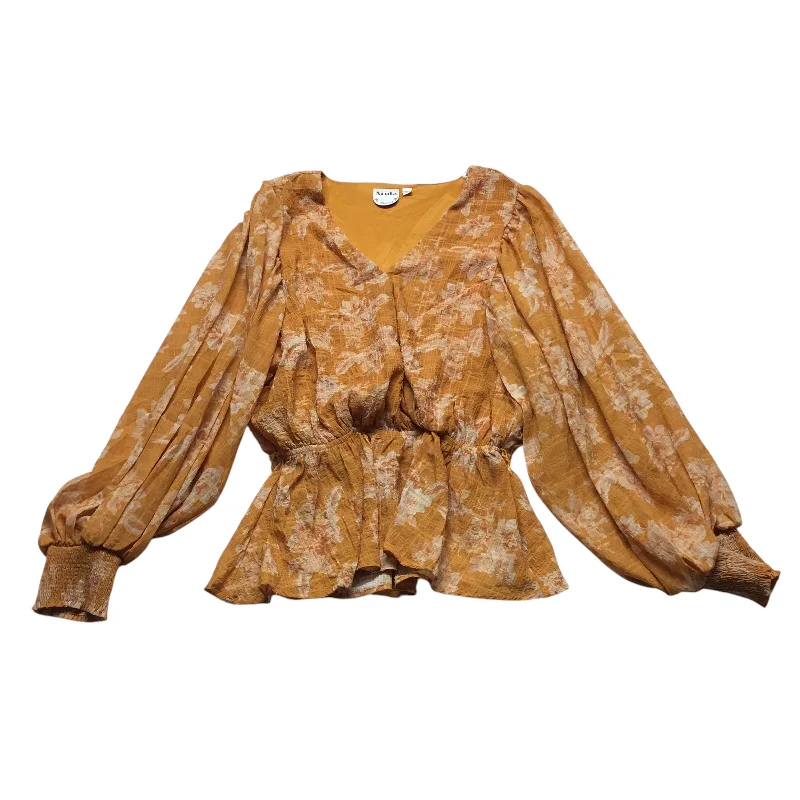 Discount Extravaganza Top Long Sleeve By Cmc In Orange, Size: 1x