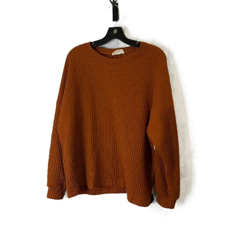 Mega Sale Top Long Sleeve By Dress Up In Orange, Size: M