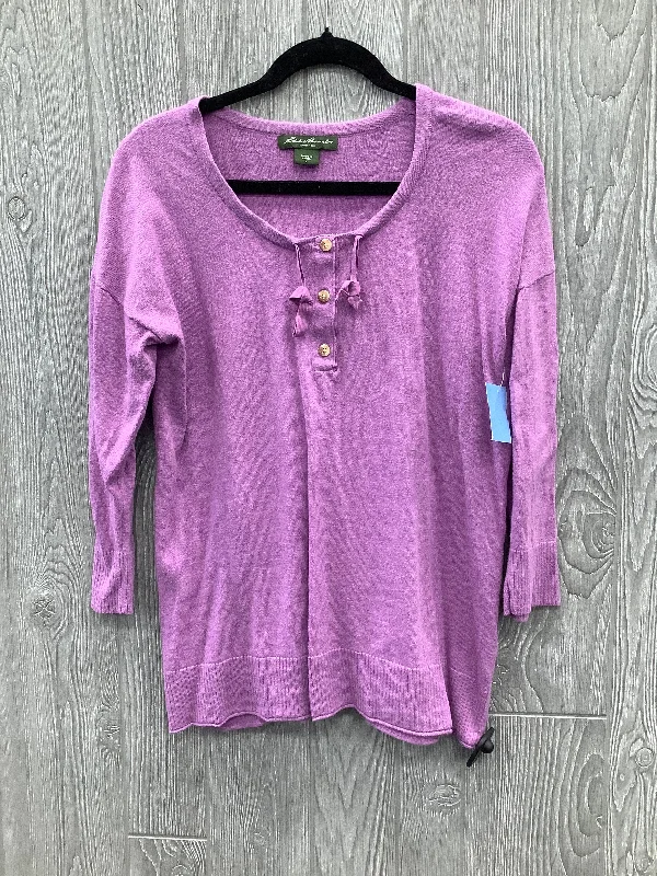 Must-Have Deals Top Long Sleeve By Eddie Bauer In Purple, Size: L