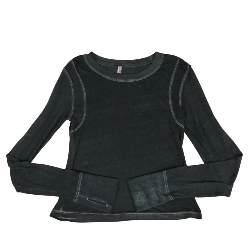 Online Only Top Long Sleeve By Free People In Black, Size: M