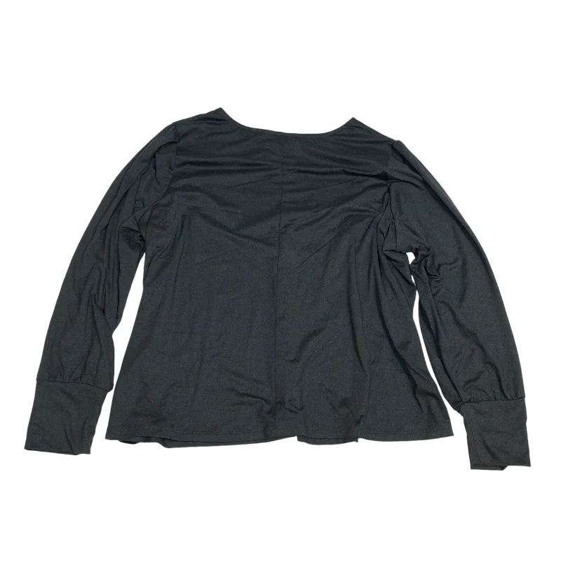 Limited Time Offer Top Long Sleeve By Guiliana In Grey, Size: 1x