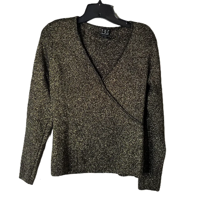 Final Sale Top Long Sleeve By Inc In Gold, Size: L