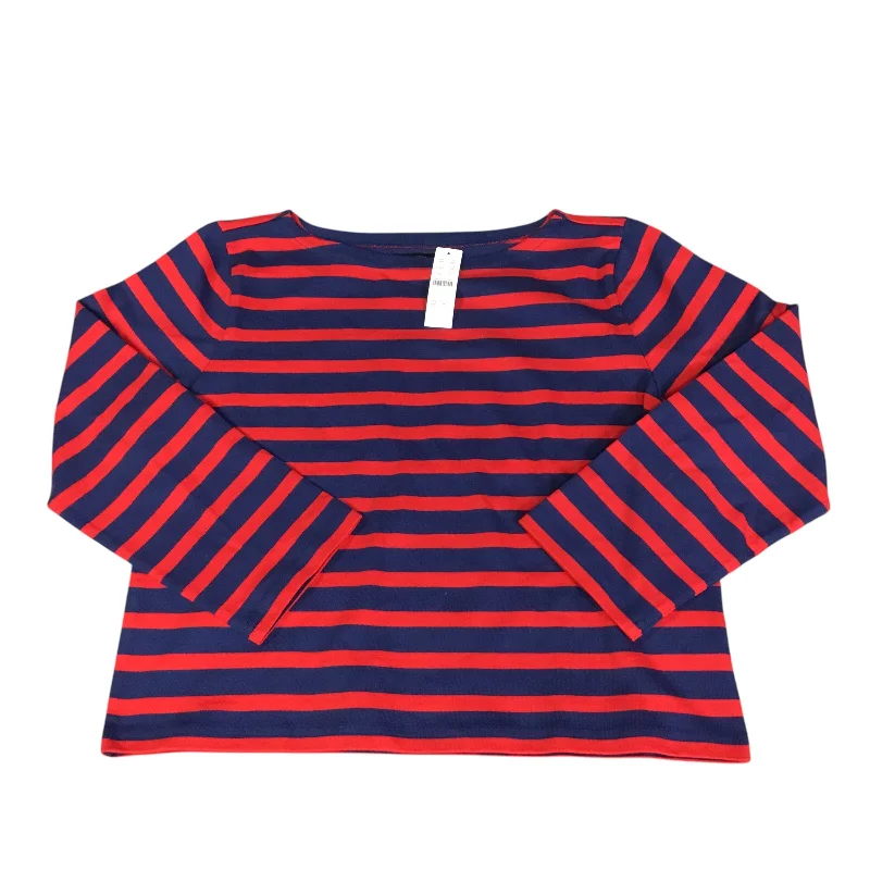 Final Markdown Top Long Sleeve By J. Crew In Blue & Red, Size: S