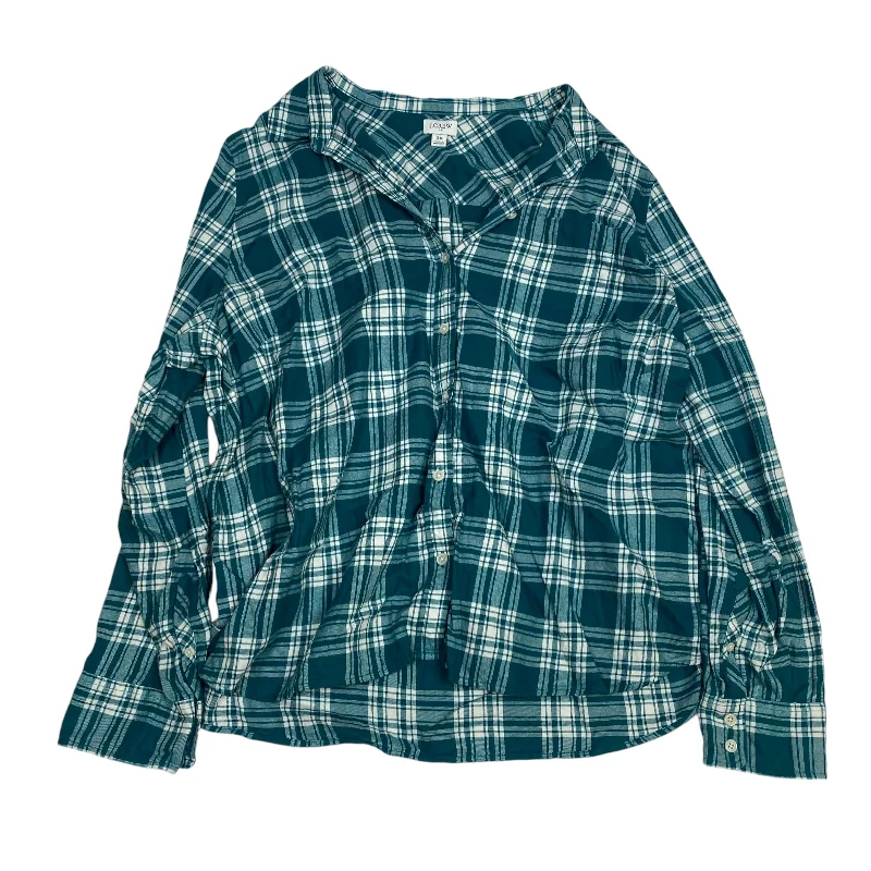 Crazy Deals Top Long Sleeve By J. Crew In Green, Size: 3x