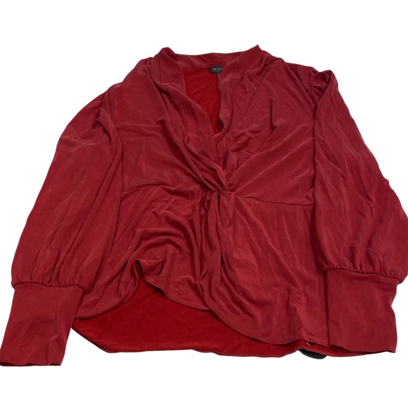 Price Drop Alert Top Long Sleeve By Limited In Red, Size: 1x