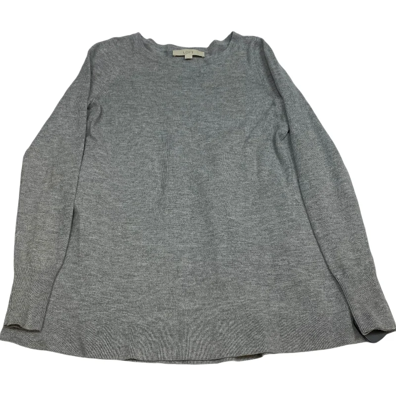 Closeout Sale Top Long Sleeve By Loft In Grey, Size: Xs