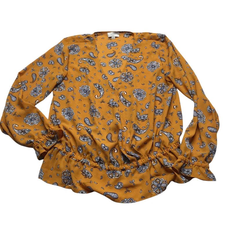Price Reduction Top Long Sleeve By Loft In Yellow, Size: M