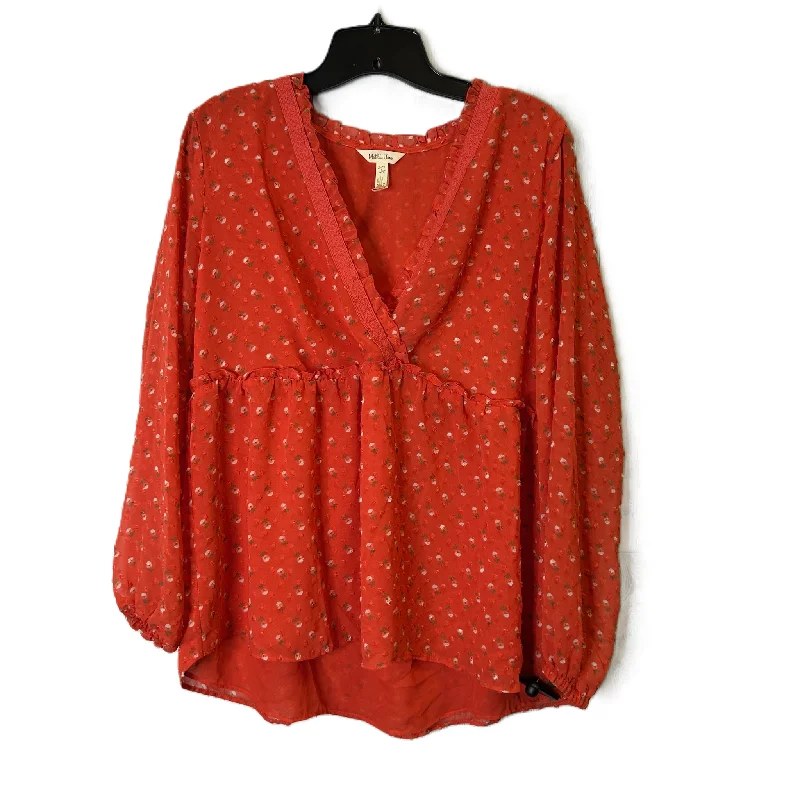 Closeout Top Long Sleeve By Matilda Jane In Red, Size: L