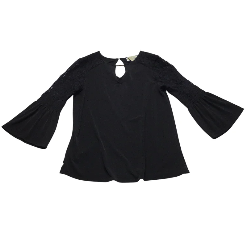 Overstock Top Long Sleeve By Michael By Michael Kors In Black, Size: Xs