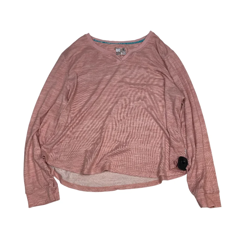 Deal of the Day Top Long Sleeve By Muk Luks In Pink, Size: 2x