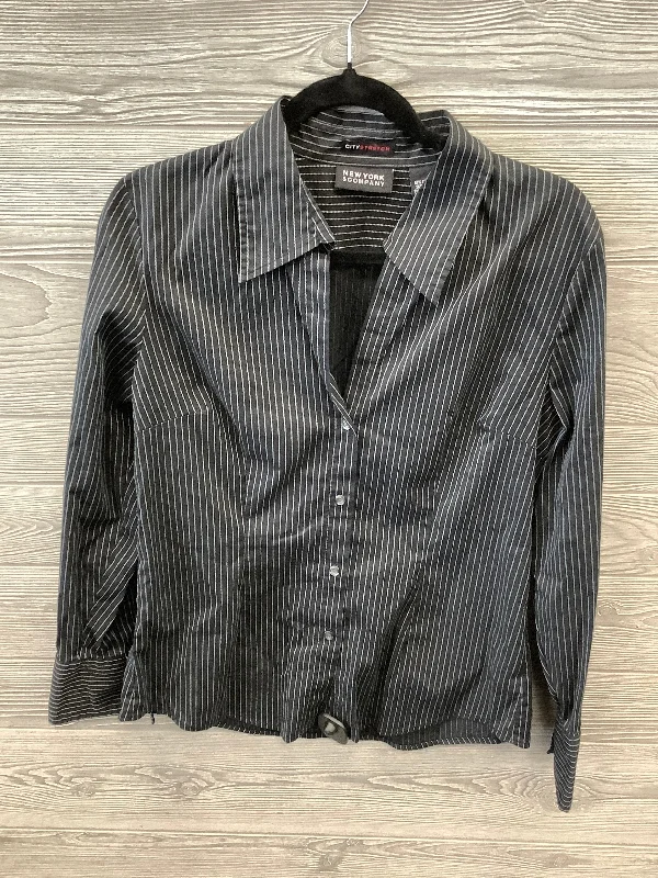 Clearance Event Top Long Sleeve By New York And Co In Black, Size: L