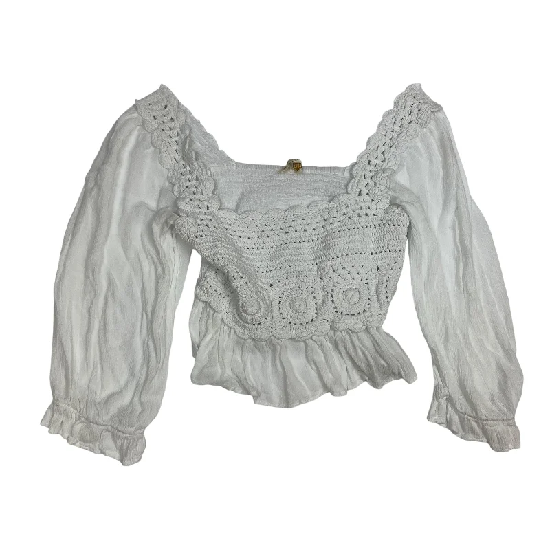 Price Fest Top Long Sleeve By Rebellion Again In White, Size: S