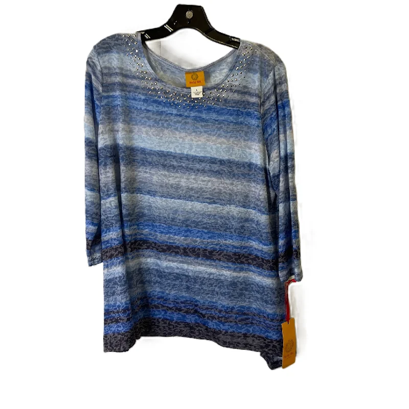 Today’s Special Top Long Sleeve By Ruby Rd In Blue, Size: L