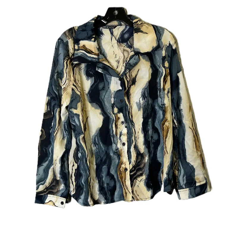 Big Savings Top Long Sleeve By Shein In Blue, Size: L