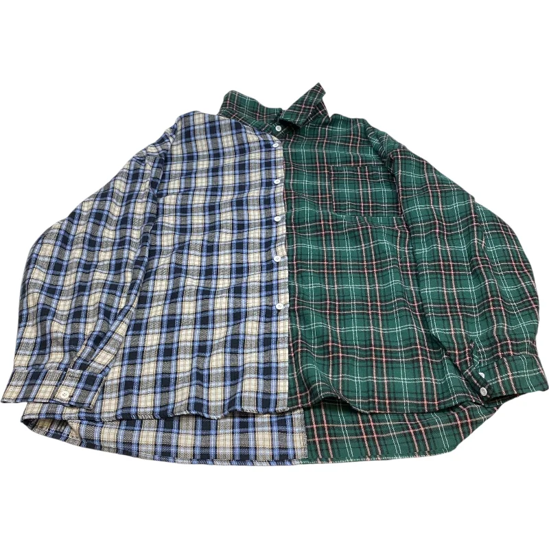 One-DAY Sale Top Long Sleeve By Shein In Green, Size: 5X