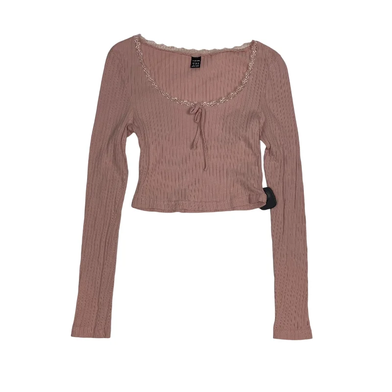Hurry In Top Long Sleeve By Shein In Pink, Size: M