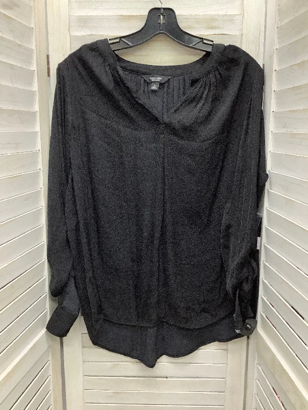 Top Long Sleeve By Simply Vera In Black, Size: L