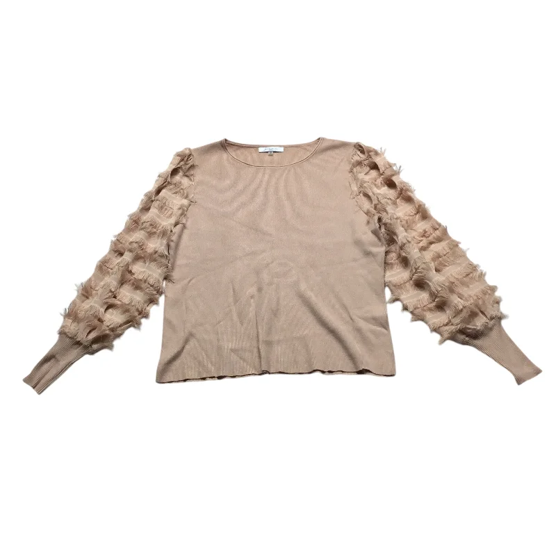 Mega Deal Top Long Sleeve By Sioni In Beige, Size: Xl