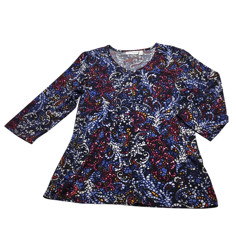 Final Markdown Top Long Sleeve By Susan Graver In Multi-colored, Size: L
