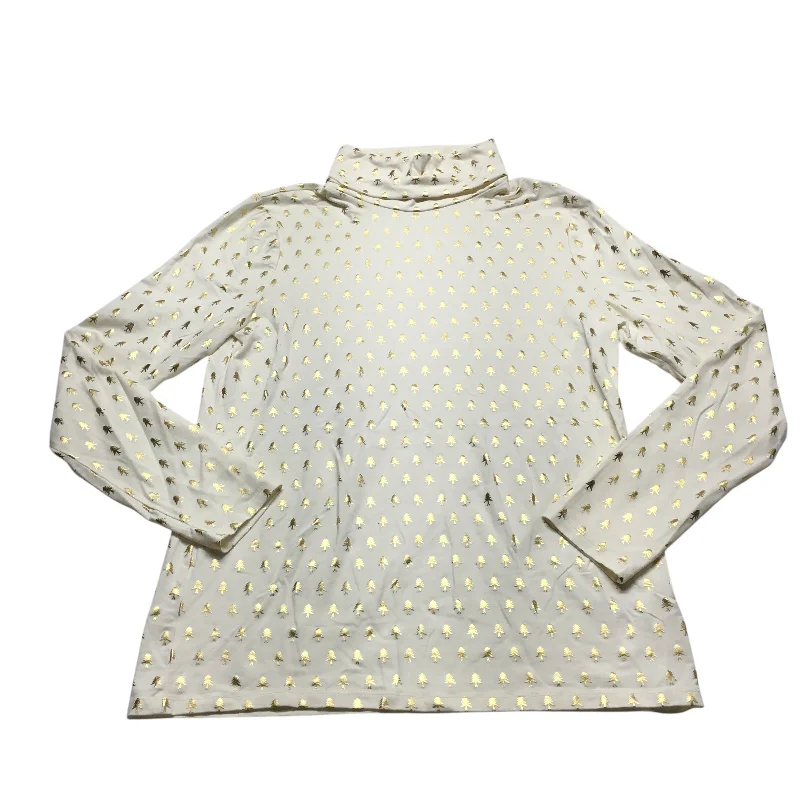 Price Fest Top Long Sleeve By Talbots In Cream, Size: M