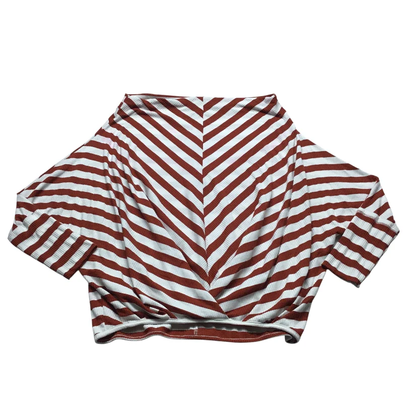 Reduced Prices Top Long Sleeve By Umgee In Orange & White, Size: L