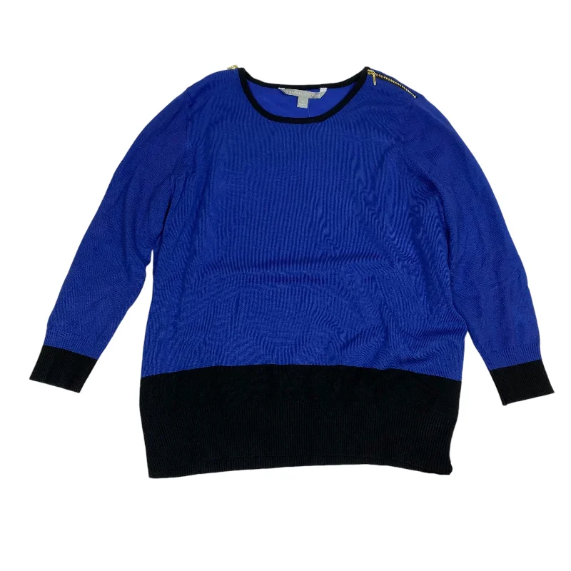 Special Offer Top Long Sleeve By Valerie Stevens In Blue, Size: Xl