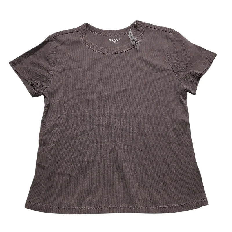 While Supplies Last Top Short Sleeve Basic By Old Navy In Brown, Size: L