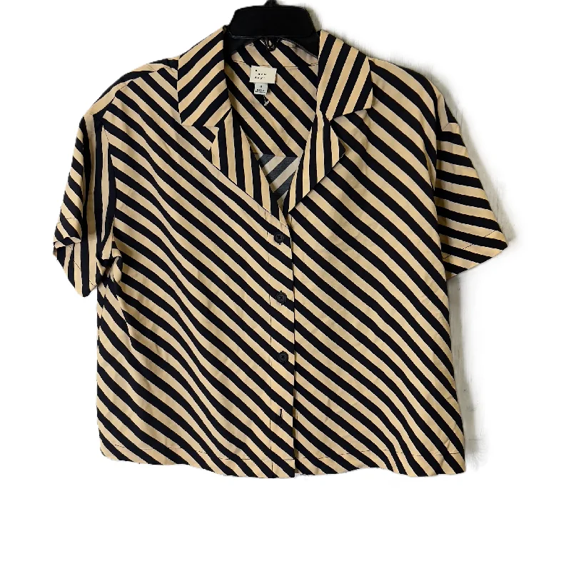Closeout Top Short Sleeve By A New Day In Beige, Size: S