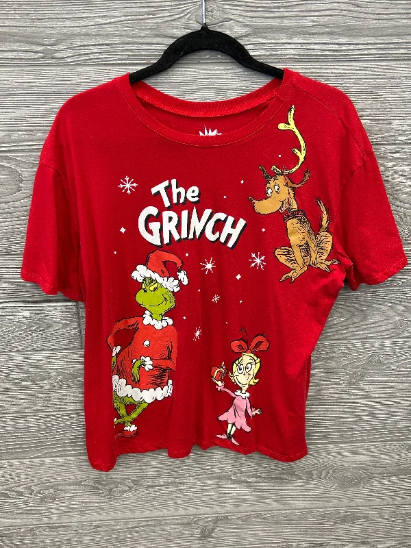 Mega Sale Top Short Sleeve By Cmf In Red, Size: Xl