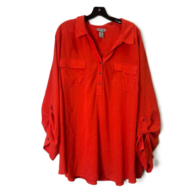 Amazing Deals Top Short Sleeve By Maggie Barnes In Red, Size: 4x