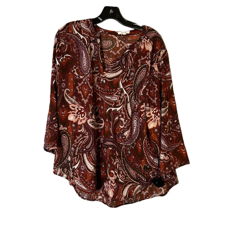 Low Prices Top Short Sleeve By Maurices In Multi-colored, Size: 1x