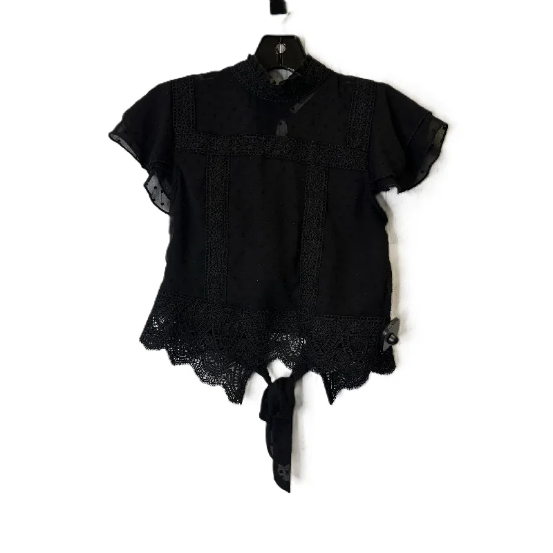 Quick Sale Top Short Sleeve By Mi Ami In Black, Size: S
