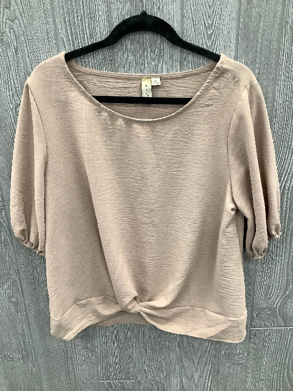 The Best Prices Top Short Sleeve By Misia In Tan, Size: Xl