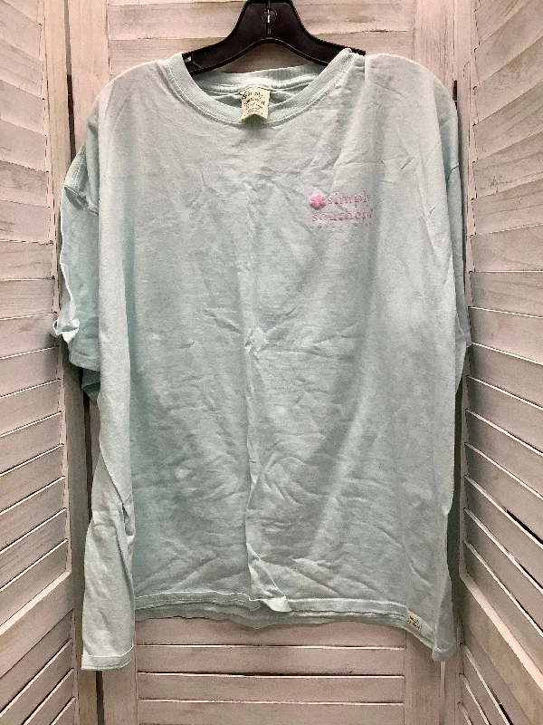 Savings Event Top Short Sleeve By Simply Southern In Blue, Size: 9