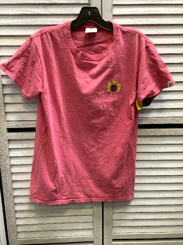 Extra Savings Top Short Sleeve By Simply Southern In Pink, Size: S